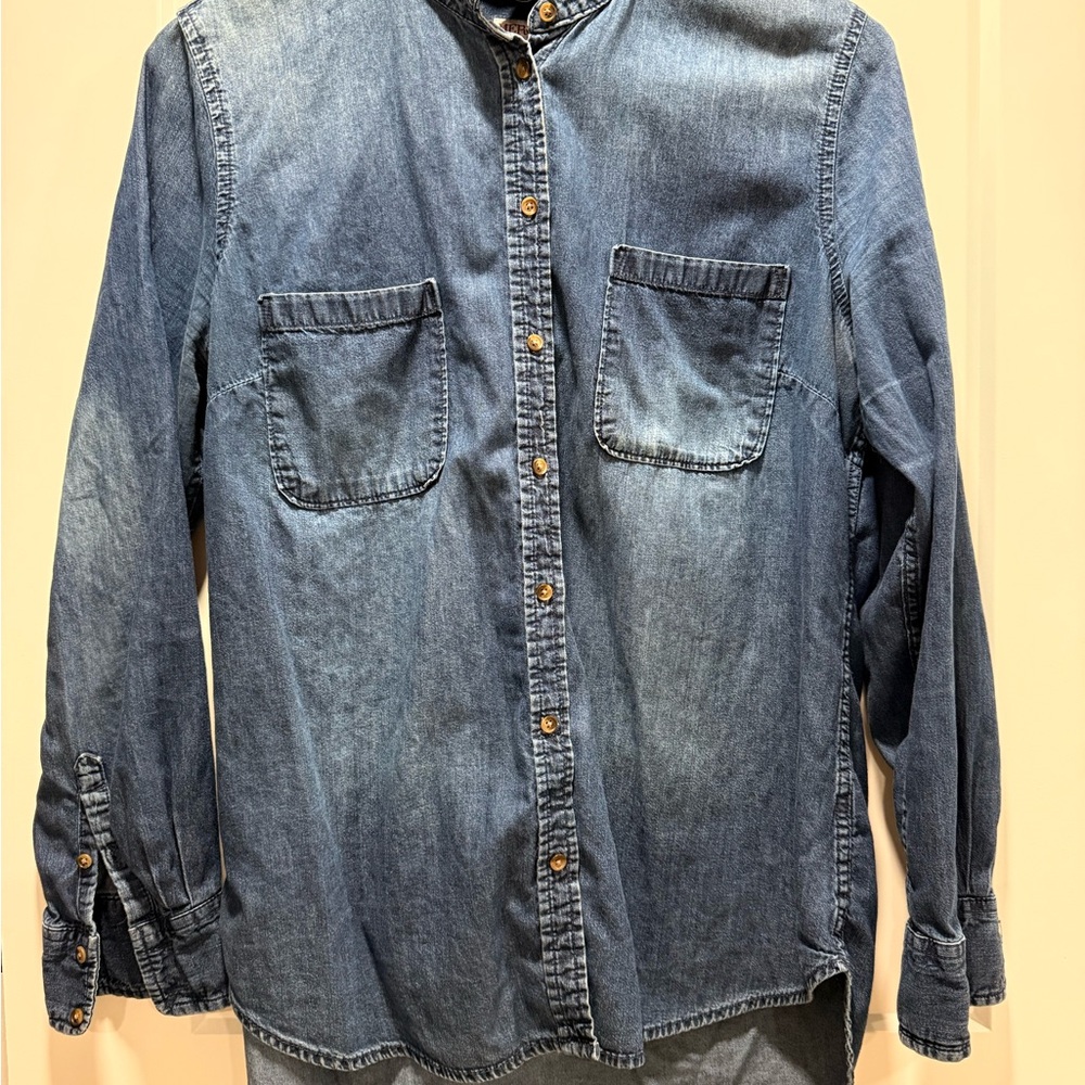 Denim Button-Up Shirt